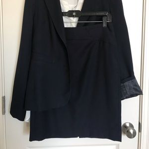 Navy A-line Suit Skirt - The Limited